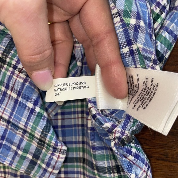 Ralph Lauren Plaid Button Down Cotton Shirt Spring Trend Colorful Size XLT - Picture 5 of 9
